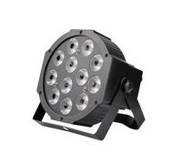 Luce della fase del LED, 12x18w 6in1 Led Par Light RGBWA+UV 6in1 Led Flat Par Light DMX512 Professional Stage Dyed Par Light(Black_6in1)