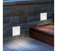 Luce Della Fase Esterni Lampada da Parete Treppenlampe Bianco LED Patio 2er Set [EEK: G]