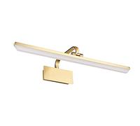 Luce Dello Specchio da Bagno Dorato,Luce Immagine a Led con Testa Di Lampada Regolabile a 180°,Bianco Caldo 3000K,Illuminazione Anteriore Dello Specchio in Metallo Della Luce Del Gabinetto da Bagno pe