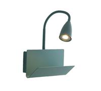 Luce Design Lampada da parete GULP con testa flessibile e porta di ricarica USB, lampada da comodino, lampada da letto, elegante e moderno