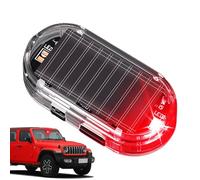 Luce di allarme per auto a energia solare, avvertimento, interno, sicurezza, simulazione flash LED con funzione antifurto, lampada di sicurezza automobilistica per scoraggiare i ladri e migliorare il