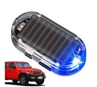 Luce di allarme per auto a energia solare, avvertimento, interno, sicurezza, simulazione flash LED con funzione antifurto, lampada di sicurezza automobilistica per scoraggiare i ladri e migliorare il