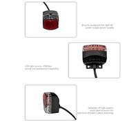 Luce di avvertimento efficace lampada LED bici elettrica 6V 48V fanale posterior