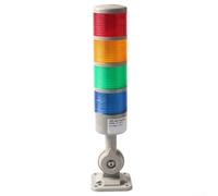 Luce di avvertimento industriale a LED, luce della pila della torre del segnale, luce della torre della macchina della luce della colonna, spia della macchina CNC con cicalino (4 livelli con cicalino)