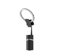 Luce di bellezza dal vivo for esterni, luce portatile for treppiede for selfie, luce for fotografia con supporto for telefono in un unico pezzo,