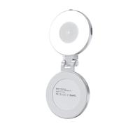 Luce di bellezza magnetica pieghevole per telefoni, luce morbida a 3 colori, luce LED regolabile a 360 ° Li ricaricabile luce magnetica selfie