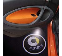 Luce di Benvenuto per Portiera Auto 2 Pezzi per Smart 450451453 Fortwo Forfour Luce del Logo Wireless Proiezione Auto Proiettore Laser A LED Accessori per Lo Styling