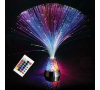 Luce di controllo a distanza in fibra ottica con 16 colori che cambiano i cristalli Base di ghiaccio Lampada di umore Luce notturna