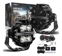 Luce di guida a LED rotonda 19200LM For camion 4WD DRL bianca IP68 3,5 pollici