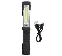 Luce di Ispezione Magnetica Lampada Lavoro a LED Multifunzionale a Forma di Penna Ricarica USB Luce di Illuminazione Impermeabile in ABS Nero per Escursioni in Campeggio