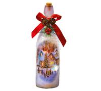 Luce di Natale Fino Bottiglia Vetro Decorazione Con LED a Batteria Scelta Design