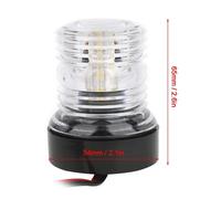 Luce Di Navigazione LED Bianca 12-24V 360 Gradi - Lampada Rotonda Per Vela