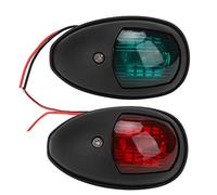 Luce di navigazione per yacht Lampada di segnalazione per spedizione 10-30 V LED Lampada di navigazione Luce di ancoraggio per barche Rosso Verde(Nero)