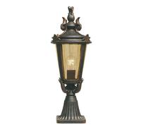 Luce di percorso luce da esterno piedistallo luce H 56 cm bronzo lampada da giardino in acciaio