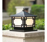 Luce di pilastro impermeabile da esterno Tradizionale Victoria Paesaggio Lampada a colonna impermeabile Alluminio Acrilico Post Lanterne Americane Patio Villa Giardino Gate Illuminazione stradale