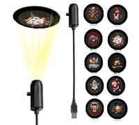 Luce di proiezione impermeabile - Proiettore LED natalizio con 10 diapositive | Luce natalizia per esterni ed interni per cortile, prato, ingresso, tetto, porta del garage, soggiorno, camera da ,