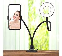 Luce di Riempimento a LED Alimentata Tramite USB a Braccio Lungo Flessibile, Luce Ad Anello a LED, Illuminazione Domestica per Camera da Letto per Seminari di Trucco Trasmessi