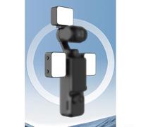 Luce di riempimento per fotocamera compatta per DJI Pocket 3, lampada LED ABS portatile con luminosità regolabile per videoregistrazione interviste Vlogging, strumento di correzione della scarsa