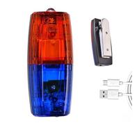 Luce di segnalazione a LED rosso e blu for la spalla con clip di ricarica USB, allarme di sicurezza for la guida notturna, lampada stroboscopica.