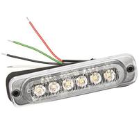 LUCE STROBO MULTIFUNZIONE A 6 LED 12/24V ARANCIONE ILLUMINAZIONE AUTO LAMPA