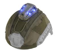 Luce di Segnalazione per Casco Sport e Copricasco Super High Cut Kit, Lampada Lampeggiante Impermeabile Copertura Rete(Green-Blue)