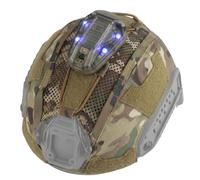 Luce di Segnalazione per Casco Sport e Copricasco Super High Cut Kit, Lampada Lampeggiante Impermeabile Copertura Rete(Natural-Blue)