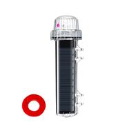 Luce di segnalazione solare marina - Luce di sicurezza lampeggiante impermeabile | Lampada di controllo della luce intelligente per pesca notturna, canottaggio, navigazione | Batteria da 1800 mAh