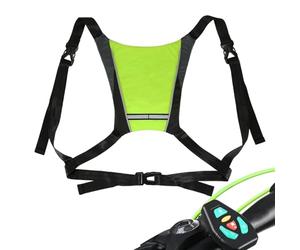 Luce di sicurezza per ciclismo, ricaricabile tramite USB, strumento con telecomando con 3 modalità, zaino senza fili, per amici di famiglia, pendolari, sentieri, passeggiate all'aperto