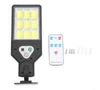 Luce di sicurezza solare ABS 225mm resistente alle intemperie nero | Sensore PIR sensibile, accensione e spegnimento automatici, per deterrente intruso, miglioramento della sicurezza