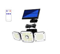 Luce Di Sicurezza Solare For Esterni, Lampada Da Parete Impermeabile Con Sensore Di Movimento 3 Modalità, For Officina, Cantiere, Garage(1pc 186led)