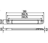 Hella Luce supplementare freno 2DA 343 106-211 LED 24V montaggio esterno