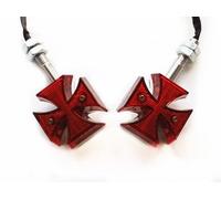 Luce di Svolta A LED A Croce per Motocicletta fumé per Dyna Fat Boy Sportster 883 1200 Cafe Racer Vintage Retro Rat Old School Clubman Custom