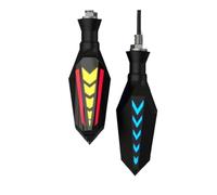 Luce direzione Indicatore di direzione a doppio lato scorrevole per moto, lampeggiatore con relè incorporato, lampeggiante universale M10 per bullone
