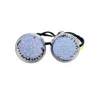 Luce direzione Indicatore di direzione anteriore posteriore a LED universale rotondo per moto, luce ambra per bobber per chopper, 1 paio