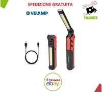 Lampada portatile ricaricabile led 5w (luce) + 3w (torcia) VELAMP