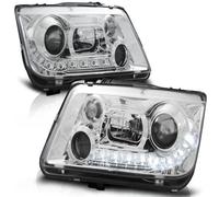 Luce Diurna LED Design Faro Adatto A per VW Bora 98-05 Cromo