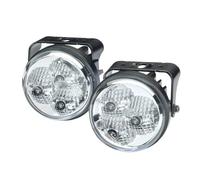 HELLA 2PT 009 599-811 LED-Kit luce guida diurna, 90mm, 24/12V, rotondo, Montaggio, esterno, colore diffusore luce cristallino, Frontale d. veicolo/Frontale d. veicolo