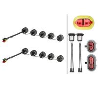 HELLA 2PT 010 458-711 LED-Kit luce guida diurna, LEDayFlex, 12/24V, rotondo, Montaggio, interno, colore diffusore luce cristallino, Cavo 120mm, Frontale d. veicolo, Serie / Kit