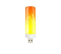Luce effetto fiamma a LED | Lulbo sfarfaltante da 86 mm | 13,5 g di lampadina a fiamma LED USB ricaricabile | Plug & Play Use, per notti accoglienti, lanterna a forma di fuoco Effetto di fuoc