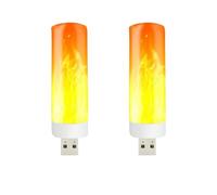 Luce effetto fiamma a LED | Lulbo sfarfaltante da 86 mm | 13,5 g di lampadina a fiamma LED USB ricaricabile | Plug & Play Use, per notti accoglienti, lanterna a forma di fuoco Effetto di fuoc