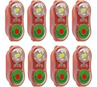 Luce Emergenza Giubbotto Salvataggio a LED con Attivazione ad Acqua - Set da 6/8 Pezzi - Rosse e Verdi per Emergenza in Mare per Sopravvivenza in Acqua di Emergenza (Arancia-8 PCS)