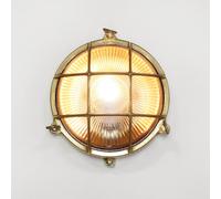 Luce Esterna A Parete Maritim E27 IP64 In Ottone Licht-Erlebnisse Serie Serifos