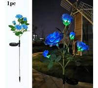 Luce Fiore di Loto Neve ad Energia Solare per Esterno Giardino Balcone Decorativ