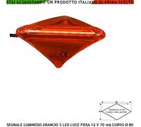 Luce Fissa 3 Led 12 Vcc 70 mA Pericolo Barriera Automatica Asta Tubolare Ø 80 mm