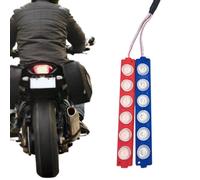 Luce flash a LED per moto, rosse e blu per moto Avviso flash lampeggiante