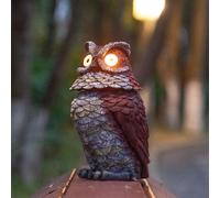 Luce for solare da for giardino a forma di gufo con illuminazione automatica dal