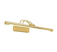Luce frontale a specchio a LED dorata, luci da specchio da bagno moderne orientabili a 240° Testa della lampada, illuminazione da bagno bianca neutra Luci per armadietti a specchio in metallo, per