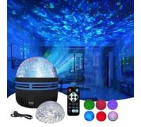 Luce galattica del nord 2-in-1, proiettore di aurore boreali e onde oceaniche con telecomando, luce notturna RGB colorata per camera da letto, decorazione della casa, regali