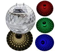 Luce galleggiante solare impermeabile per piscina, 7 colori che cambiano ad energia solare, luce galleggiante per laghetto con controllo del sensore, luce a sfera sospesa per stagni e piscine