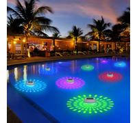 Luce galleggiante solare per piscina, si accende automaticamente di notte e si spegne di giorno, luce RGB a colori cangianti per laghetti, spa, fontane, acquari, caratteristiche d'acqua, appendere agl